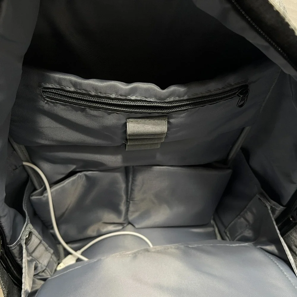 Kopack Laptop Backpack USB Charging Port Anti-Theft‎ Grey Travel Work Bag